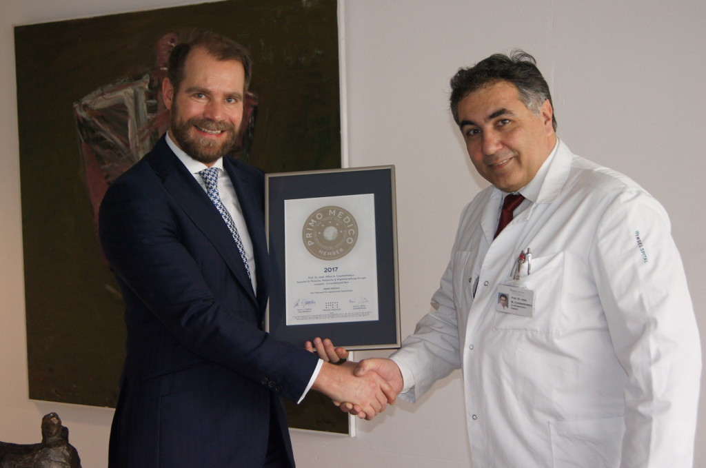 Siegelübergabe 2017 an PRIMO MEDICO-Mitglied Prof. Dr. Constantinescu 