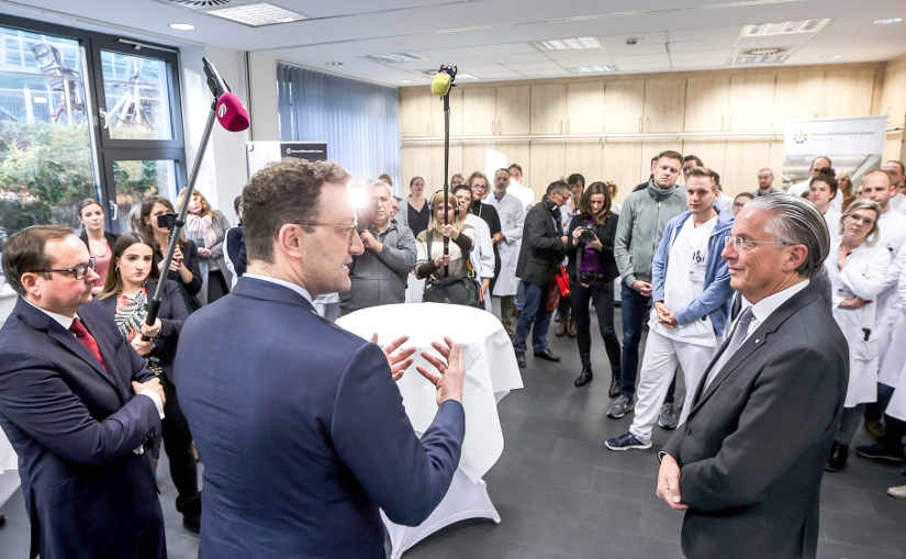 Oberbürgermeister Thomas Kufen und Bundesgesundheitsminister Jens Spahn besuchen das Universklinikum Essen