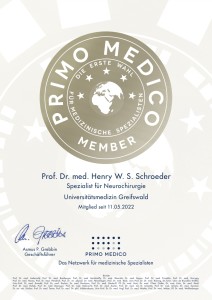 Prof. Dr. med. Henry W. S. Schroeder - Spezialist für Neurochirurgie - Universitätsmedizin Greifswald