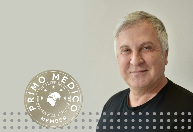 Dr. Andreas Jauch - Spezialist für Zahnchirurgie und Implantatchirurgie als Mitglied bei PRIMO MEDICO bestätigt